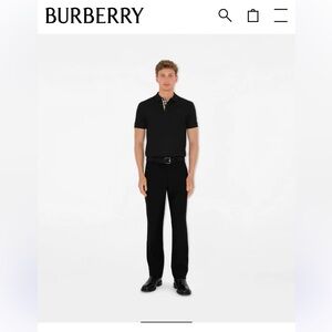 🧨steal Authentic Burberry Black Polo with White Logo